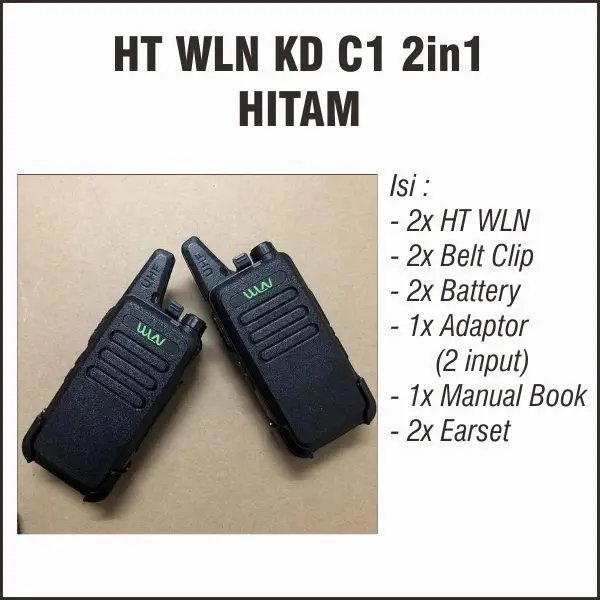 Paket Hemat 4 Unit Radio Walkie Talkie HT WLN KD-C1 (Terkoneksi) 3