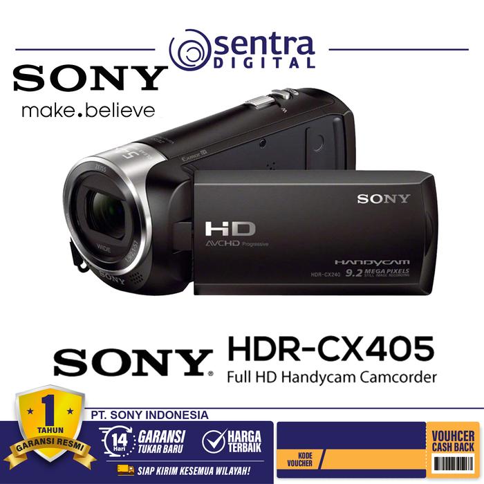 Gambar Sony Handycam HDR-CX405 - GARANSI RESMI dari Sentra Digital Kota Surabaya Tokopedia