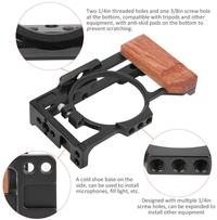 Gambar KINGMA Camera Rig Cage for Sony ZV1 with Wooden Handle Grip dari Sentra Digital Kota Surabaya 3 Tokopedia