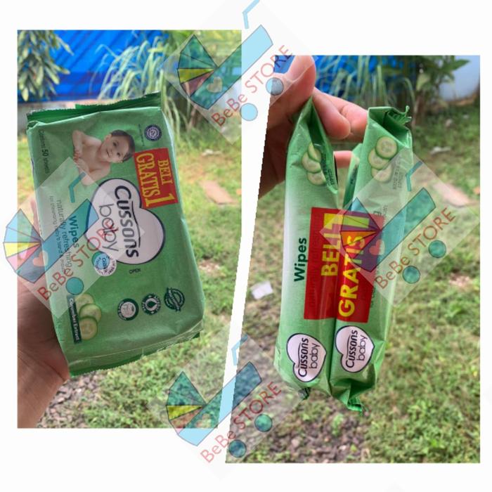 Gambar Cussons baby wipes tisu basah bayi isi 50 sheets beli 1 gratis 1 dari bebestorebaby Kab. Tangerang Tokopedia