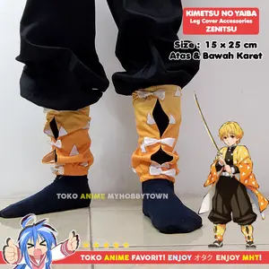 Leg Cover Anime Kimetsu no Yaiba Demon Slayer Zenitsu Agatsuma Cosplay