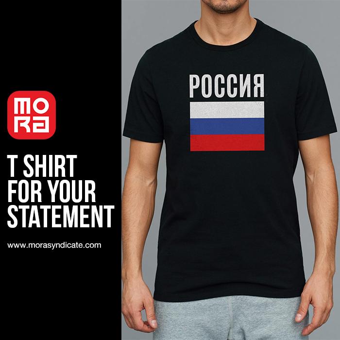 Gambar Baju Kaos Polos Pria Katun Premium Lengan Pendek Bendera Russia dari Mora Syndicate T-Shirt Kota Bekasi Tokopedia