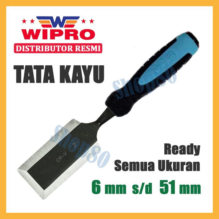Gambar Wipro Tatah Pahat Tata Kayu Wood Chisel 6 8 10 12 16 18 25 32 38 51 mm - 6mm dari Shop-80 Kota Surabaya Tokopedia