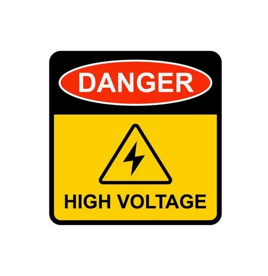 stiker rambu DANGER HIGH VOLTAGE / sign sticker tegangan tinggi