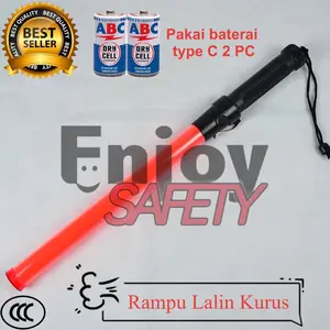 Tongkat lampu lintas lalu/lampu lalin kurus panjang / pedek senter