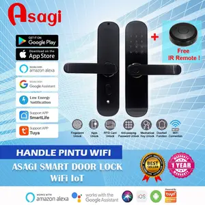 Asagi Smart Door Lock WiFi Fingerprint PIN Bukan Bardi Indoor Outdoor