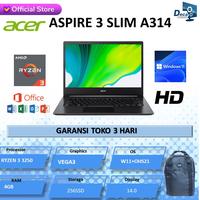 Gambar Laptop Acer Aspire 3 Slim A314 Ryzen 3 3250 8GB 256ssd W10+OHS 14.0 dari Deca Computer Kota Administrasi Jakarta Utara 1 Tokopedia