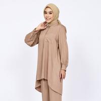 Gambar Tunik Muslim Wanita LE ZAHRA SIGNATURE Tunik Rayon Nisa - grey, M dari LEZAHRASIGNATURE Kota Bandung 1 Tokopedia