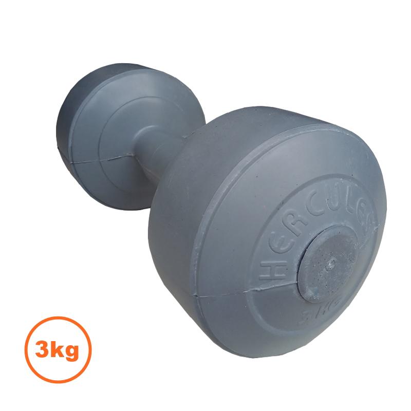 Barbel Dumbel Plastik 3 KG Hercules Abu-Abu - 1pcs 3