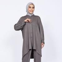Gambar Tunik Muslim Wanita LE ZAHRA SIGNATURE Tunik Rayon Nisa - grey, M dari LEZAHRASIGNATURE Kota Bandung 3 Tokopedia
