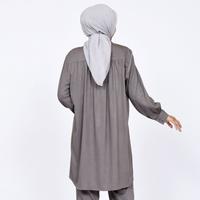 Gambar Tunik Muslim Wanita LE ZAHRA SIGNATURE Tunik Rayon Nisa - grey, M dari LEZAHRASIGNATURE Kota Bandung 4 Tokopedia