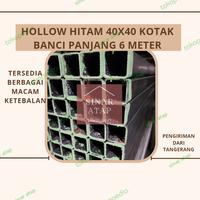 Gambar BESI HOLLOW HITAM 40x40 KOTAK BANCI TB 1MM FULL PANJANG 6 M dari sinar atap Kota Tangerang 2 Tokopedia
