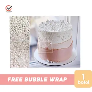 Sprinkle Edible White Pearl/Topping Confetti/ Dekorasi Kue Tart 1 Btl