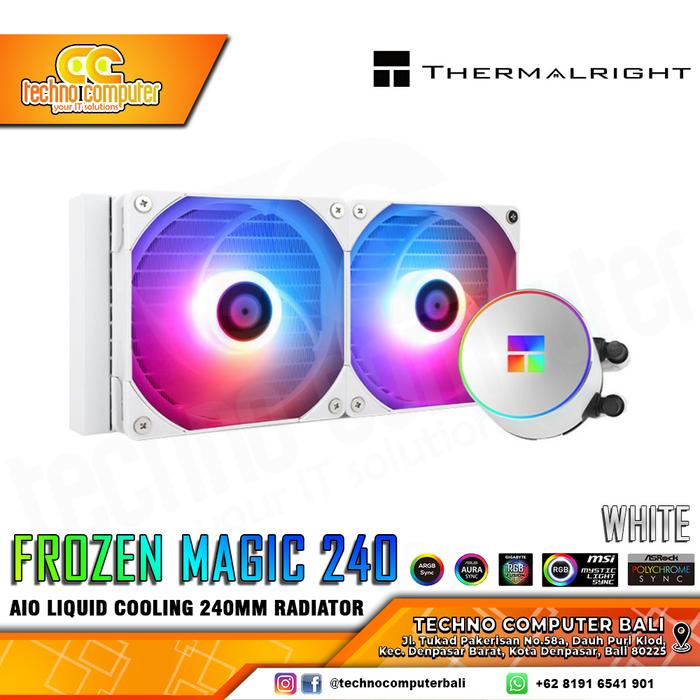 Gambar THERMALRIGHT FROZEN MAGIC 240 WHITE ARGB - 240mm AIO Liquid Cooler dari Techno Computer Bali Kota Denpasar Tokopedia