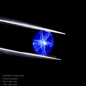 Batu permata blue sapphire star blue safir star royal blue