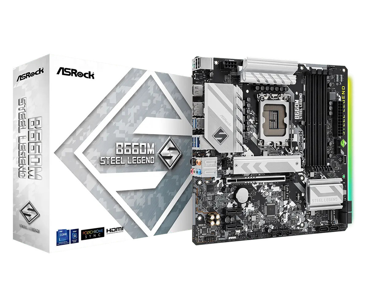 ASROCK B660M STEEL LEGEND DDR4 (Intel LGA 1700, Gen12)