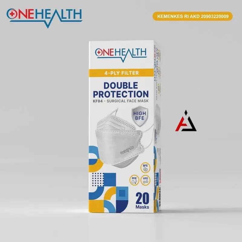 Masker Medis KF94 Onehealth 4 Ply Per Box isi 20 Pcs / Surgical Mask 0