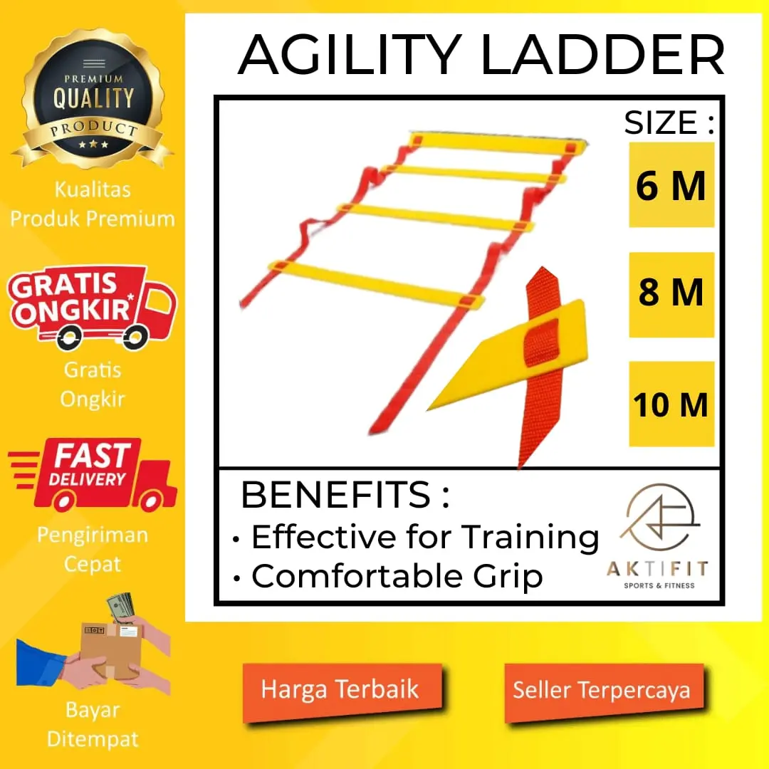 Agility Speed Ladder Tangga Melatih Ketangkasan Kecepatan Kelincahan