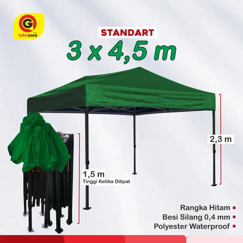 Tenda Lipat 3x4,5 Standart - Tenda Matic - Folding Tend 3 x 4,5 0