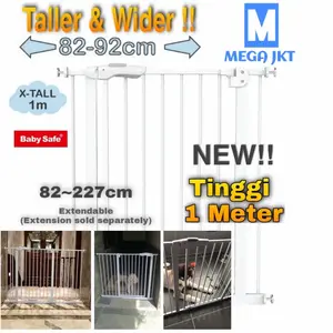 Baby Safe XY009H Extra Tall &Wide Pressure Safety Gate Pagar Penggaman