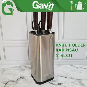 Knife Block Rak Pisau Dapur Stainless Knife Holder Tempat Pisau Dapur
