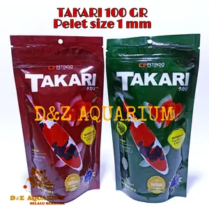 Pelet Ikan Takari Fish Food Merah Red Green Hijau Floating 100 gr