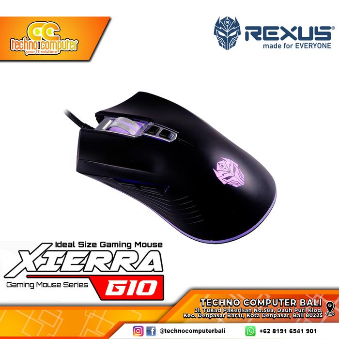 Gambar Mouse Gaming REXUS XIERRA G10 7D - Gaming Mouse dari Techno Computer Bali Kota Denpasar Tokopedia