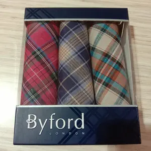 sapu tangan pria/wanita isi 3 merek by Ford bahan caton 100% original