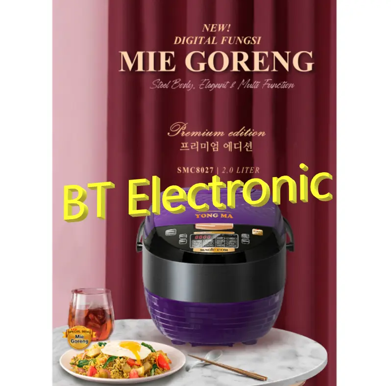 Magic Com YONG MA SMC-8027 / YONGMA SMC8027 Rice Cooker Digital 3in1 2 Liter 400W 4