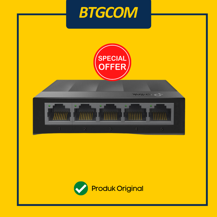 Gambar TP-LINK LS1005G SWITCH HUB 10/100/1000MBPS 5 PORT / TPLINK LS1005G dari btgcom Kota Denpasar Tokopedia