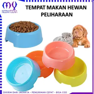 Tempat Makan Kucing Anjing Mangkok Minum Hewan Peliharaan Plastik
