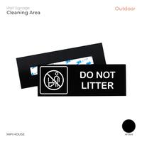 Gambar Sign Do Not Litter Akrilik + Sticker Outdoor - INPI HOUSE dari INPI HOUSE Official Kota Bandung 1 Tokopedia