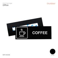 Gambar Sign Coffee Akrilik Hitam + Stiker Outdoor - INPI HOUSE dari INPI HOUSE Official Kota Bandung 1 Tokopedia