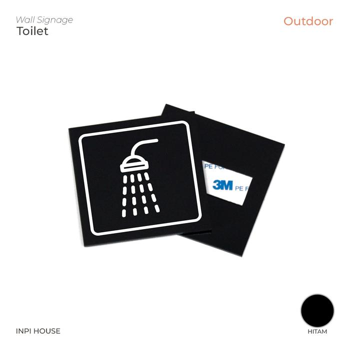 Gambar Sign Shower Room Akrilik + Sticker Putih - INPI HOUSE dari INPI HOUSE Official Kota Bandung Tokopedia