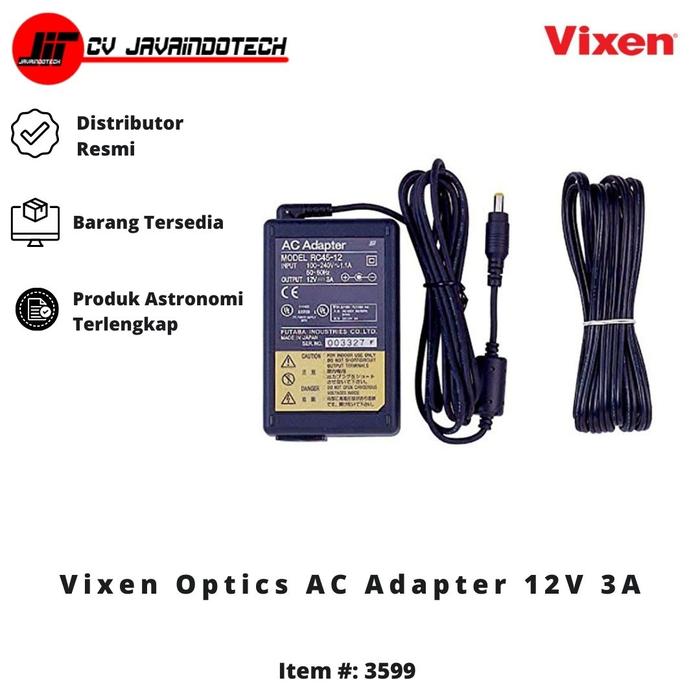 Gambar Vixen Optics AC Adapter 12V 3A dari JavaIndoTech Official Kota Bekasi Tokopedia