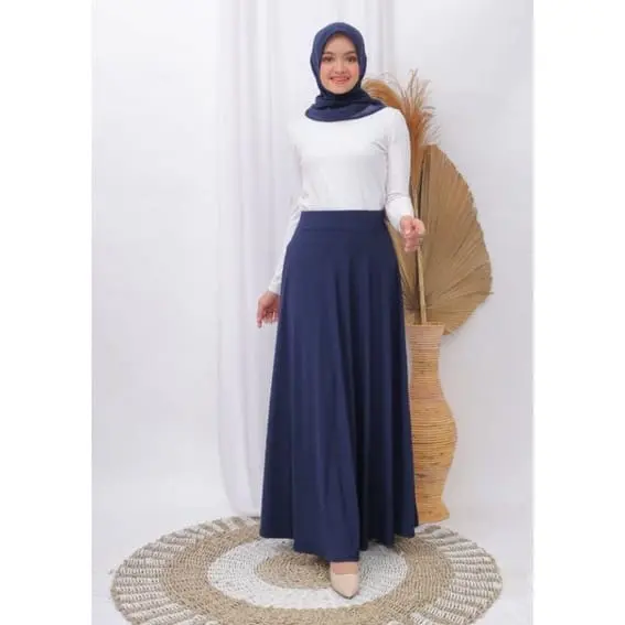 Rok Payung Panjang Wanita Rok Lebar Premium Size XXL 3