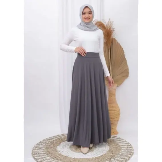 Rok Payung Panjang Wanita Rok Lebar Premium Size XXL 4