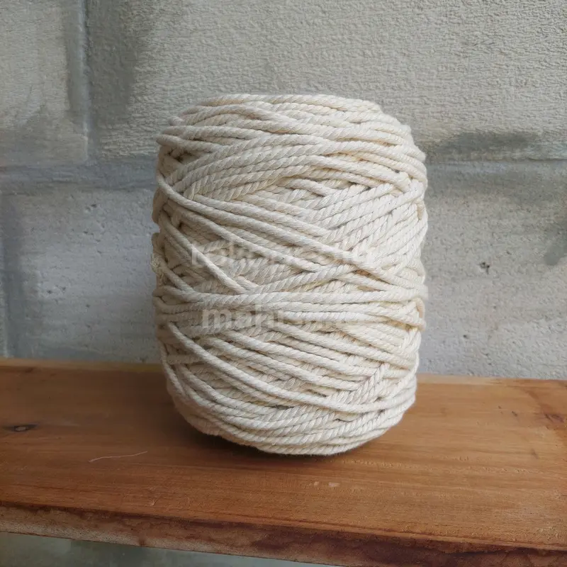 Tali Katun Macrame cream 4mm 0