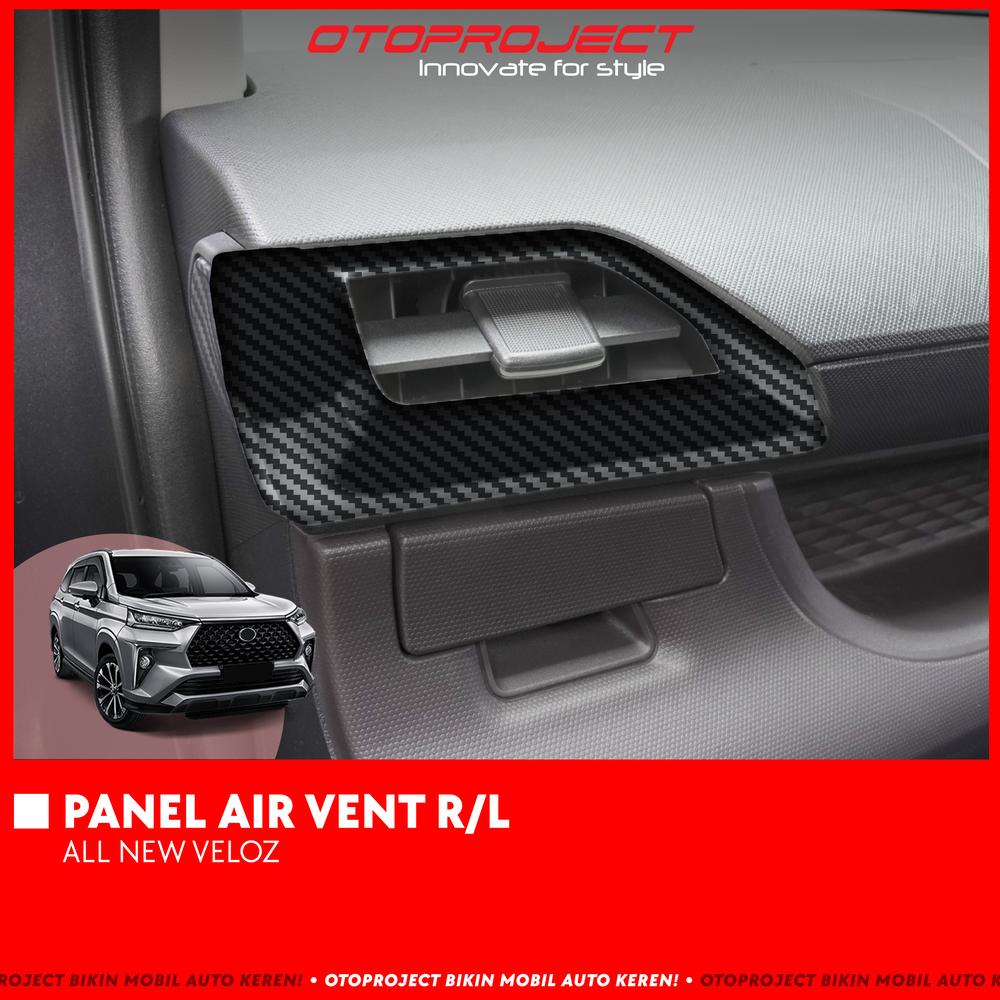 Otoproject - Panel Air Vent Front A.N Veloz / Avanza / Xenia 2022 Carbon | Cover AC Depan Veloz/Avanza 2022 - CARBON