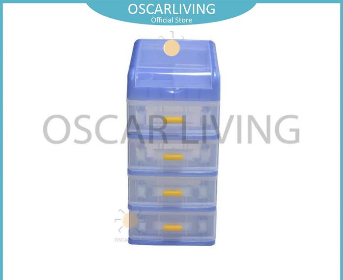 Gambar Shinpo Box Mini 363 Kotak Penyimpanan 4 Susun - Biru - TOKO CABANG dari OSCAR LIVING Kota Administrasi Jakarta Timur Tokopedia