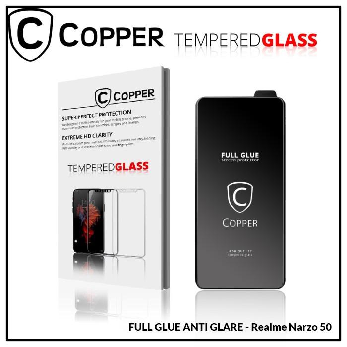 Gambar COPPER Tempered Glass - compatible For Realme Narzo 50 | MATTE Anti Glare Full Glue Premium dari Copper Indonesia Kota Administrasi Jakarta Barat Tokopedia