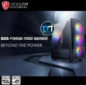 MSI MAG FORGE M100R - Mesh ARGB Tempered Glass m-ATX Gaming Case