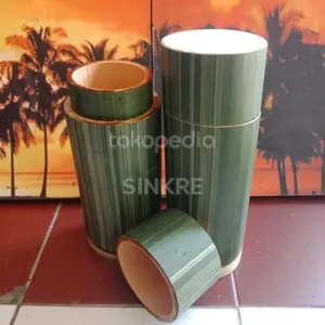 Tempat dupa bambu holder panjang 10 cm diameter 10 cm