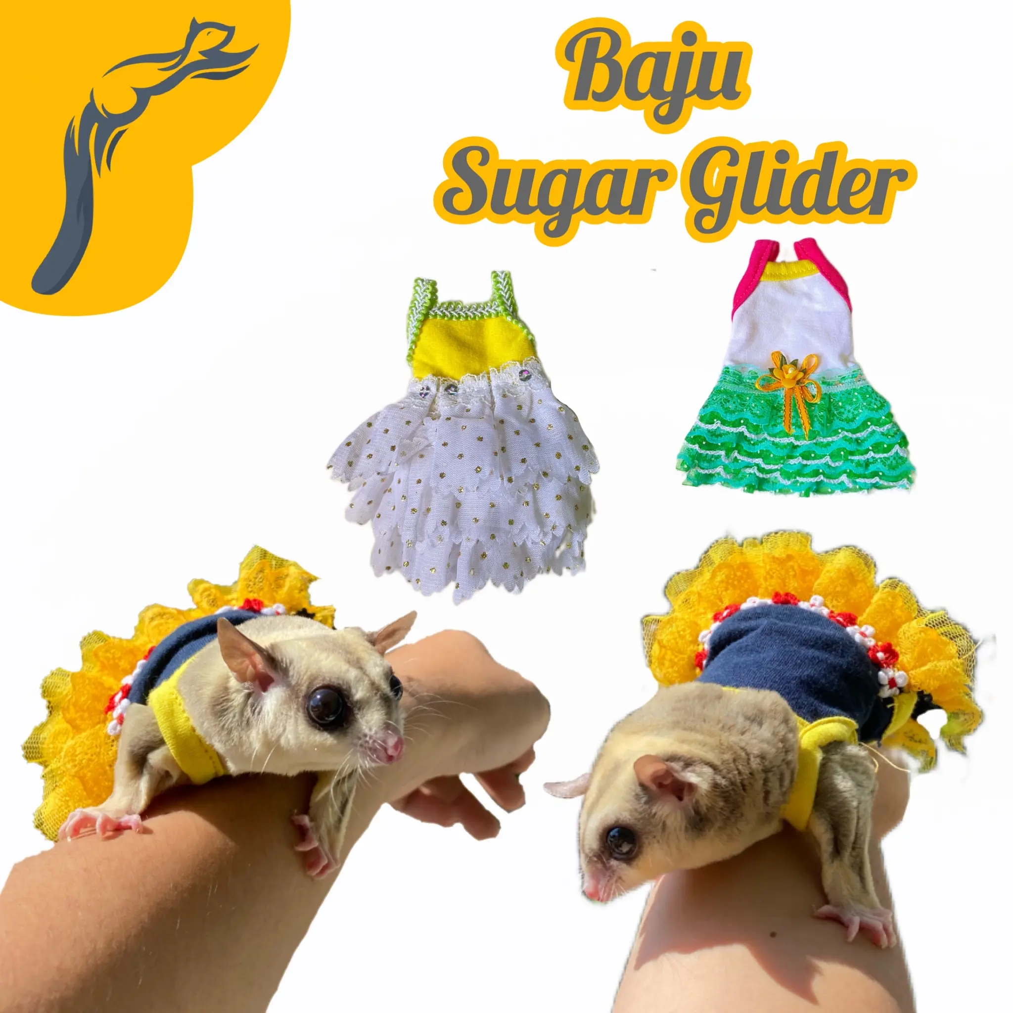 BAJU SUGAR GLIDER BETINA DRESS SUGAR GLIDER BETINA TOPI SUGAR GLIDER