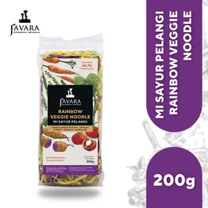 Javara Mie Rainbow Veggie Noodle - Mi Instan Sehat 200g Mengandung Sayuran (Tanpa Bumbu)