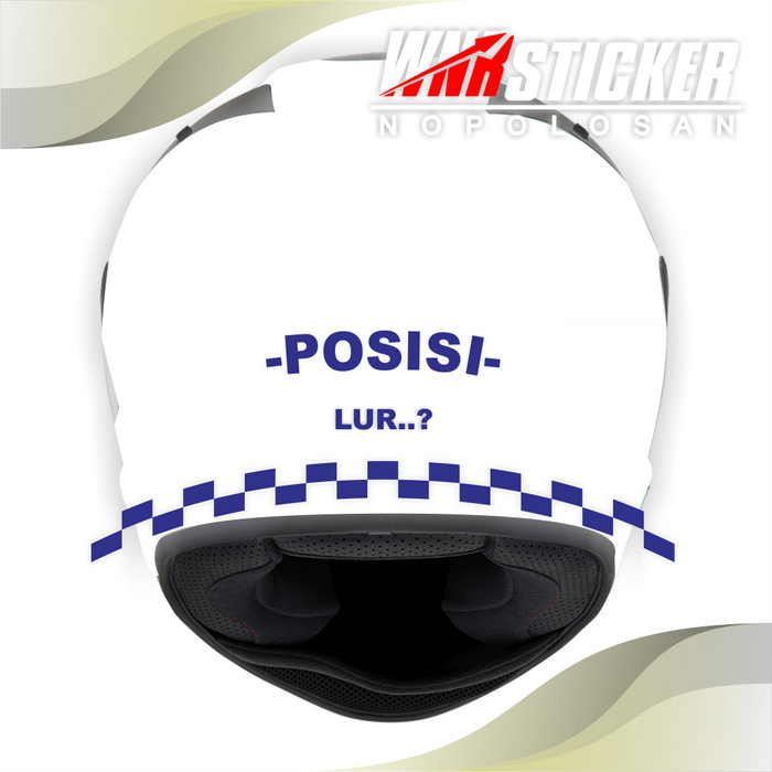 Jual Sticker cutting posisi lur sticker helm sepeda motor - Biru - Kab ...