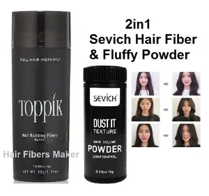 TOPPIK Hair Fiber & Fluffy Powder u Menambah lebat Rambut Seketika