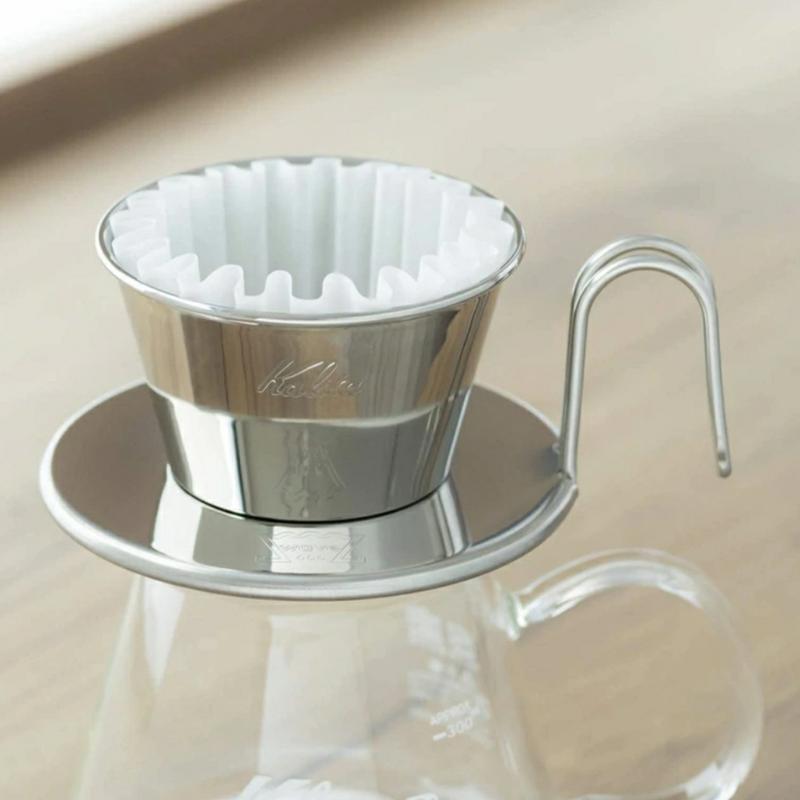 Kalita Tsubame WDS-155 Stainless Wave Dripper - Silver 0