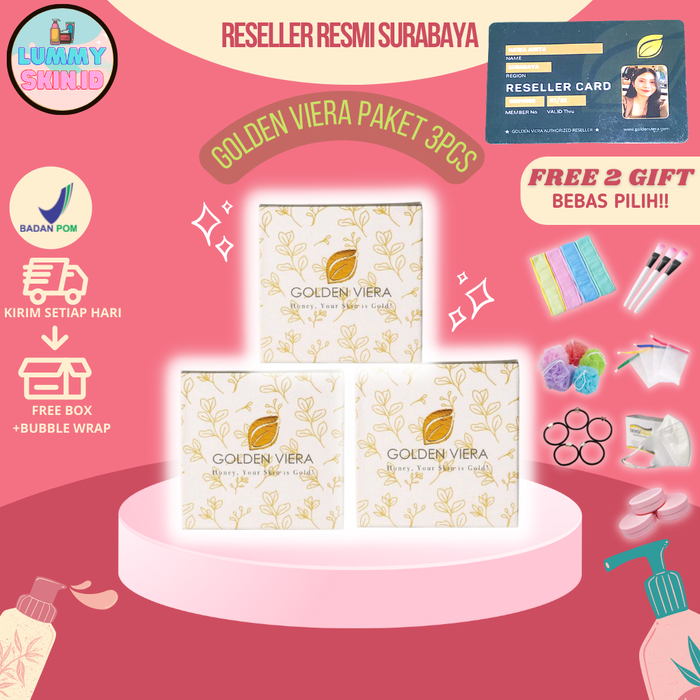 Gambar Golden Viera FREE JARING SABUN /3pcs dari lummyskinid Kota Surabaya Tokopedia