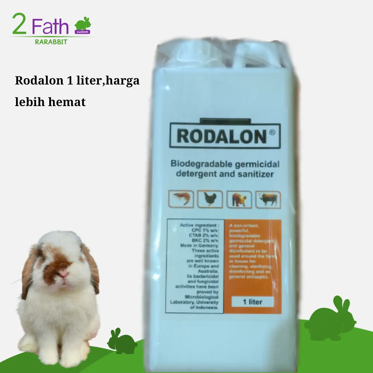 rodalon 1liter pembersih kandang hewan dari virus rodalon isi 1 liter